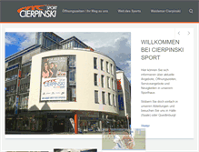 Tablet Screenshot of cierpinski-sport.de